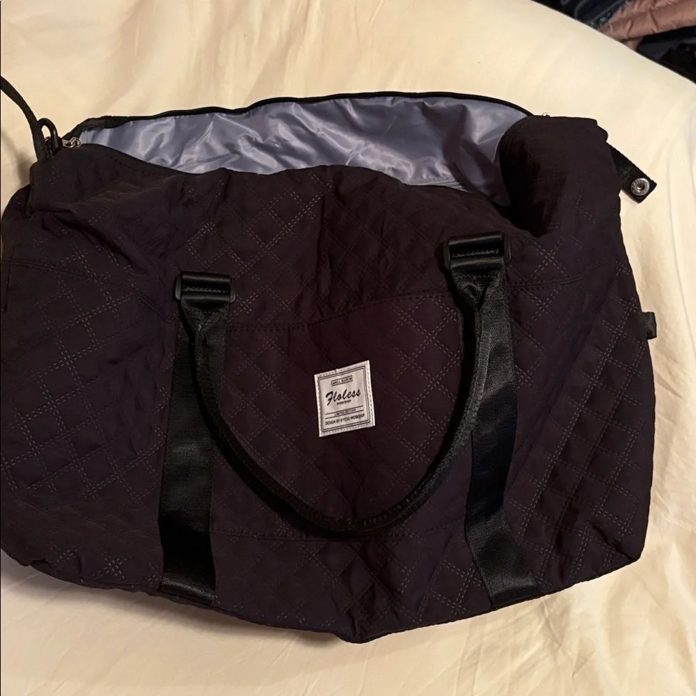 Black Quilted Bag Set